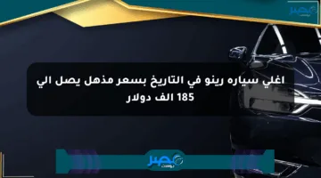 أغلى سيارة رينو في التاريخ بسعر مذهل يصل إلى 185 ألف دولار